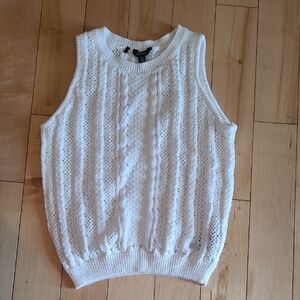 Buffalo David Bitton Women's Size Small Cream Sleeveless Knit Top
